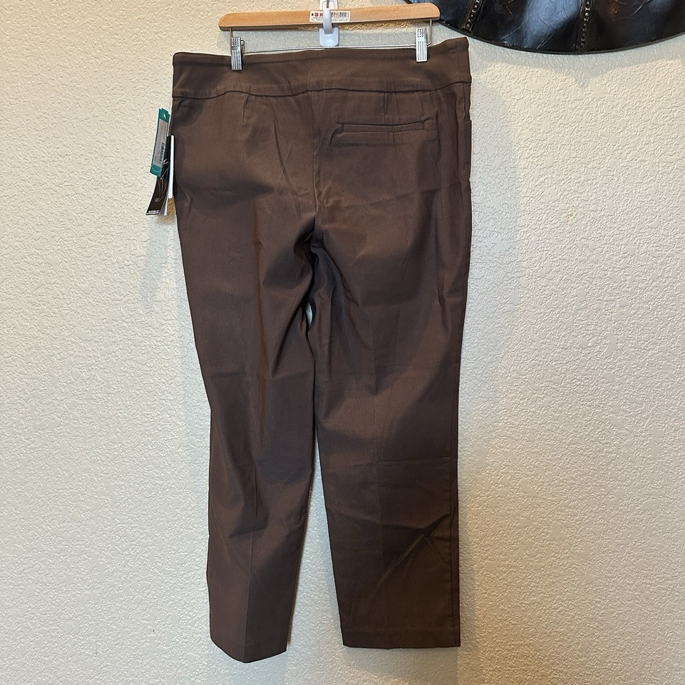 NWT Tribal Flatten It Pull On Pants Brown Career Trousers Slimming 18 Stitch Fix - Picture 5 of 7